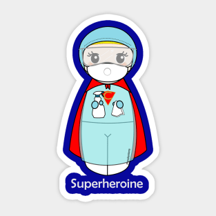 Kokeshi Cleaner Superheroine Sticker